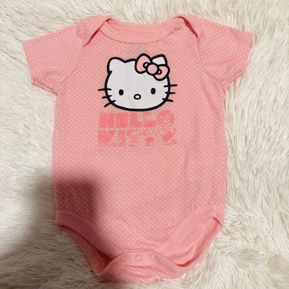 Hello Kitty Light Pink Dotted Bodysuit